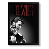 Quadro Decorativo Poster Elvis Presley Cantor Retro A3
