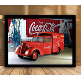 Quadro Decorativo Retro Vintage Antigo Carro Da Coca Cola A3