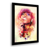 Quadro Decorativo Rihanna Arte Poster Com Moldura 23x33cm