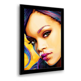 Quadro Decorativo Rihanna Poster Arte Com Moldura 23x33cm