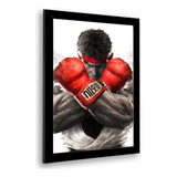 Quadro Decorativo Street Fighter Ryu Emoldurado 23x33cm