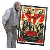 Quadro E Moldura Aerosmith Beatles Floyd Stones Kiss 84x60cm