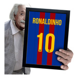 Quadro E Moldura Futebol Times Camisa 10 Brasil Copa 30x21cm