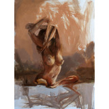 Quadro Em Canvas Mulher Sensual Sexy Pintura Abstrata Arte
