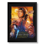 Quadro Filme Star Wars Cartaz Moldurado 42x29cm