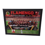 Quadro Flamengo Tricampeão Libertadores 2022 Poster 45x33