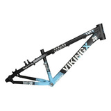 Quadro Freeride Aro 26 Vikingx Dirt Tuff X-30 Preto E Azul