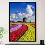 Quadro Holambra Eólica Flores Decorativo A3 35x45cm