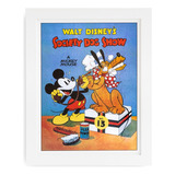 Quadro Mickey Pluto Banho Clássico Decoração Disney 44 Cm
