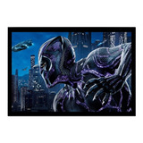 Quadro Pantera Negra Com Moldura E Acetato A4 30x21cm Promo.