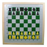 Quadro Parede Xadrez Magnético 87x87cm Com Peças Imantadas