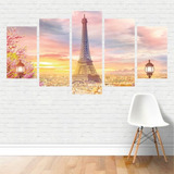 Quadro Paris Torre Eiffel França Colorido Mais Vendido M