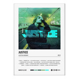 Quadro Placa Mdf Justin Bieber Justice Spotify Art Decoração