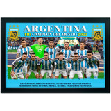 Quadro Pôster Argentina Tri Campeã Mundial 2022 Promoção 