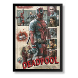 Quadro Poster Deadpool Arte Tipo Retro Hq Comic Geek