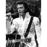 Quadro Poster Mdf Decoração Elvis Presley Rock Rei Vintage