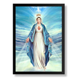 Quadro Pôster Santissima Trindade Jesus Maria Decorativo A3
