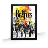 Quadro The Beatles Lindo Tamanho Grande Com Moldura 43x32