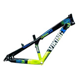 Quadro Vikingx Tuff X-25 Aro 26 Aluminio Dirt Jump Bike Cor Preto/amarelo