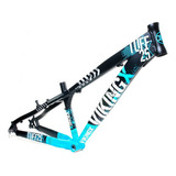 Quadro Vikingx Tuff X-25 Aro 26 Aluminio Dirt Jump Bike Cor Preto/azul