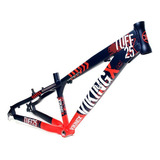 Quadro Vikingx Tuff X-25 Aro 26 Aluminio Dirt Jump Bike Cor Roxo/laranja