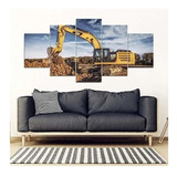 Quadros Decorativos Trator Esteira Retro Escavadeira Cor Multicolor Cor Da Armação Nude