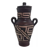 Quartinha De Barro Marajoara Femea Alça 28cm