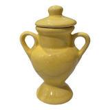 Quartinha De Louça Amarela C/asa De 12cm - Zp7