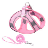 Quays Coleira Peitoral Para Pet Cães Gatos Colete Refletivo Cor Rosa Rosa Tamanho Da Coleira P