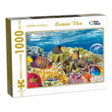 Quebra Cabeça 1000 Pçs Oceano Vivo Mar Peixes Corais