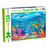 Quebra Cabeça 150pçs Coral Peixe Tubarão Baleia Fundo Do Mar