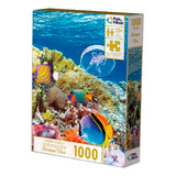 Quebra Cabeça Oceano Fundo Do Mar 1000 Peças Colorido Peixes
