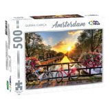 Quebra-cabeça 500 Peças Amsterdam - Pais E Filhos