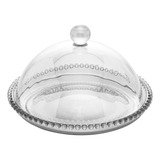 Queijeira 20 Cm De Cristal Com Tampa Pearl Wolff