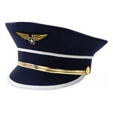 Quepe Piloto Avião Aviador Chapéu Festa Adulto Ou Infantil