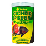Ração P/ Peixe Cichlid Spirulina Large Sticks Tropical 300g
