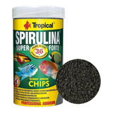 Ração Tropical Super Spirulina Forte Chips 130g Para Peixes
