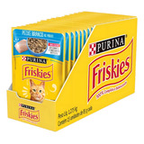 Ração Úmida Gatos Peixe Branco Molho 85g 15 Sachês Friskies