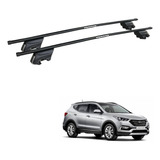 Rack Bagageiro Eqmax Beta Aço Preto Hyundai Santa Fé 2018