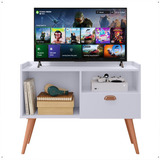 Rack Bancada Compacto Para Tv Até 32 Polegadas Pés Retrô