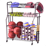 Rack Organizador Suporte De Bolas E Equipamentos De Esporte