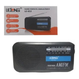 Rádio Am/fm Lelong Rádio Portátil Analógico Am/fm Lelong Com Alça E Fone Portátil Bolso Analógico Portátil Cor Preto