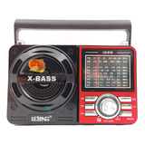 Rádio Bass Retro Vintage Caixa De Som Usb Mp3 Le-616 Lelong