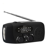 Rádio De Emergência Manivela Solar 1200mah Com Lanterna