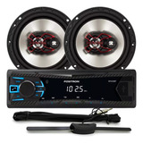 Rádio E Antena Automotivo Positron + Alto Falante Bravox 100