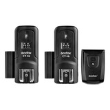 Rádio Flash Duplo 2 Receptores + 1 Transmissor Godox Ct 16
