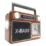 Rádio Generic Am/fm Bluetooth Portátil Com Relógio