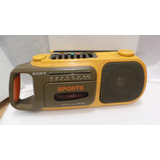 Rádio Gravador Antigo Da Sony Sports Mod Cfm-104 Raro!