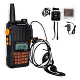 Radio Ht Walk Talk Dual Band Uhf Vhf Fm Baofeng Uv-6r 7w Cor Preto