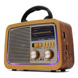 Radio Modelo Antigo Vintage Bluetooth Usb Fm Black Friday Cor Marrom Amarelado 110v/220v